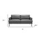 Homeroots 72" Gray Faux Leather Sofa 396467 - alternate 6