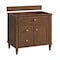 James Martin Vanities Lorelai 36" Single Vanity, Mid-Century Walnut, w/ 3 CM Phantome Eclos Top 424-V36-WLT-3PHT - alternate 9