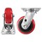 Hyw Products Heavy Duty Caster 5in x 2in Polyurethane on Plastic Wheel Stainless Steel - Swivel 40-50S-A1-PU(STS) - alternate 2