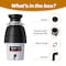 Tecasa 3/4 HP Garbage Disposals, 2700 RPM, 37 oz, 115V, With Power Cord TGES63A - alternate 7