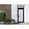 Vdomdoors Front Exterior Prehung FiberGlass Door Frosted Glass / Manux 8102 Matte Black / Transom Window / Of MANUX8102EXD-BLK-W36 x H80+14-LH - alternate 3