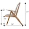 Amerihome Acacia and Canvas Folding Arm Chair AWFDC - alternate 5