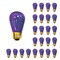 Bulbrite 11-Watt S14 Transparent Purple Dimmable Incandescent Light Bulb, 25PK 861310 - alternate 1