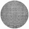 Homeroots 8' Gray Round Oriental Washable Indoor Outdoor Area Rug 607544 - alternate 7