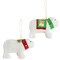 Martha Stewart Holiday Plush Polar Bear and Snowman 4 Piece Ornament Set in White 97158.04 - alternate 5