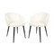 Manhattan Comfort Looma Metal Vegan Leather Side Chair in Ivory - Set of 2 DC1530-3 - alternate 7