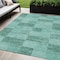 Homeroots 5' X 8' Blue And Aqua Geometric Washable Indoor Outdoor Area Rug 604894 - alternate 1