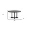 Homeroots 54" Black Rounded Solid Wood Pedestal Base Dining Table 521860 - alternate 12