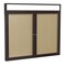 Ghent 36'' x 48'' Enclosed Vinyl Board, 2-Doors, Bronze Aluminum Frame, Illuminated Headliner, Caramel PBVLX5-181 - alternate 1