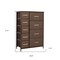 Homeroots 27" Brown Steel and Fabric Nine Drawer Combo Dresser 484701 - alternate 3