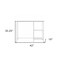 Homeroots 42" Clear and White Glass Writing Desk 402045 - alternate 4