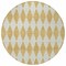 Homeroots 8' Gold And Light Brown Round Geometric Washable Indoor Outdoor Area Rug 577039 - alternate 7