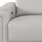 Homeroots 100" Light Gray Top Grain Leather Reclining Metal USB Sofa 720360 - alternate 7