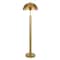 Homeroots 58" Brass Traditional Shaped Floor Lamp With Brass Dome Shade 523516 - alternate 6