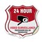 Signmission 24 Hour Surveillance Shield Sign Video S, 12 inch X 12 inch, Vinyl Decal, 2PK SHI-D-2PACK-12-348 - alternate 1