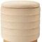 Homeroots 16in Beige and Storage Cylinder Bench With Baskets 720461 - alternate 4