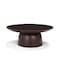 Homeroots 14in Brown Solid Wood Hand Finished Round Vanity Tray 731280 - alternate 1
