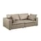 Homeroots 86in Cream and Brown Cotton Blend Loveseat 720473 - alternate 10