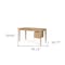 Homeroots 55" Light Brown Solid Wood Writing Desk With Four Drawers 605954 - alternate 4