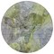 Homeroots 8' Olive Green And Gray Round Abstract Washable Indoor Outdoor Area Rug 581769 - alternate 8