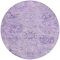 Homeroots 8' Lavender And Gray Round Damask Washable Indoor Outdoor Area Rug 603769 - alternate 6