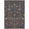 Homeroots 9' X 12' Navy Blue Brown And Red Floral Washable Indoor Outdoor Area Rug 603429 - alternate 9