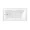 Kingston Brass 60-Inch Acrylic Rectangular 3-Wall Alcove Tub Combo with Waste and Overflow Drain, Left Hand Drain CVTDE603122L8 - alternate 4