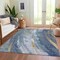 Homeroots 3' X 5' Blue Gold And Ivory Abstract Washable Indoor Outdoor Area Rug 617425 - alternate 7