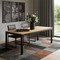 Homeroots 46" Natural and Black Wood and Iron Dining Table 635737 - alternate 5