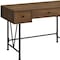 Homeroots 47" Brown and Black Wood and Metal Sled Computer Desk With Three Drawers 489914 - alternate 5