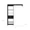 Homeroots 59" Black Wood And Metal Closet System 478419 - alternate 4