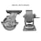 Hyw Products Heavy Duty Caster 4in Steel Wheel, Swivel with Brake 40-40S-A1-SS-TB - alternate 2