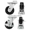 Hyw Products Heavy Duty Caster Set 5in Phenolic Wheels, 2 Swivel & 2 Swivel with Brake, 4PK 40-50S-A1-PH-2,40-50S-A1-PH-TB-2 - alternate 2