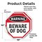 Signmission Warning Beware of Dog, 10 inch X 10 inch, Vinyl Decal, 2PK OC-D-2PACK-10-49 - alternate 3