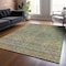Homeroots 3' X 5' Green Gold And Charcoal Abstract Washable Indoor Outdoor Area Rug 588918 - alternate 8