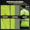 Ergodyne S Lime Class 3 Hi-Vis Long Sleeve Shirt 8370 - alternate 6