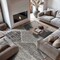 World Rug Gallery Contemporary Distressed Geometric Area Rug 7 ft 10 in x 10 ft Cream WR93CREAM8X10 - alternate 1