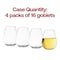 Smarty Had A Party 4 oz. Clear Stemless Plastic Mini Goblets (64 Goblets), 64PK 03704-CASE - alternate 7