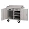 Pucel Mobile Cabinet Bench, 36 in W x 34 in H x 26 in D, with 2 Drawers and 2 Half Shelves, Gray PC-36S-2-1424-1 - alternate 1