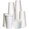 Ecoquality 16oz White Disposable Paper Coffee Cups with White Flat Lids - For Office, and Travel, 50PK B07FKRNPT9 - alternate 1