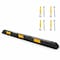 Traffic Kontrol Parking Wheel Stop Block Curb Kit, Rubber, 4 in Height, 72 in Length, 28 lbs TK-PS-6-BKYW-B-KIT - alternate 1