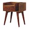 Homeroots 22" Brown Solid Wood One Drawer Nightstand 651561 - alternate 7