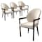 Leisuremod Opaline Series Elegant Wooden Dining Chair in Brown/Cream, 4PK OC24BRCR4 - alternate 1