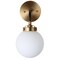 Jonathan Y Caleb 6" 1-Light Contemporary Transitional Iron/Glass LED Vanity Light, Brass Gold/Black/White JYL9056B - alternate 14