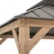 Sunjoy 11 x 11ft Outdoor Wooden Gazebo Patio Steel Hardtop Gazebo, Brown A1020073A0 - alternate 6