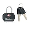 Master Lock 15/16 in. H X 5/8 in. W X 1-1/4 in. L Vinyl Covered Steel Pin Tumbler Luggage Lock, PK2 4681TBLK - alternate 1