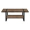 Homeroots 47" Brown And Black Wood Coffee Table With Shelf 489961 - alternate 9