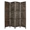 Homeroots 84" Black Wood Folding Four Panel Screen Room Divider 274881 - alternate 1