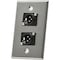 Monoprice A/V Wallplate, XLR(M), 3Pin, 2Port 7398 - alternate 1