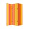 Homeroots 72" Orange And Yellow Canvas Folding Three Panel Screen Room Divider 277078 - alternate 7
